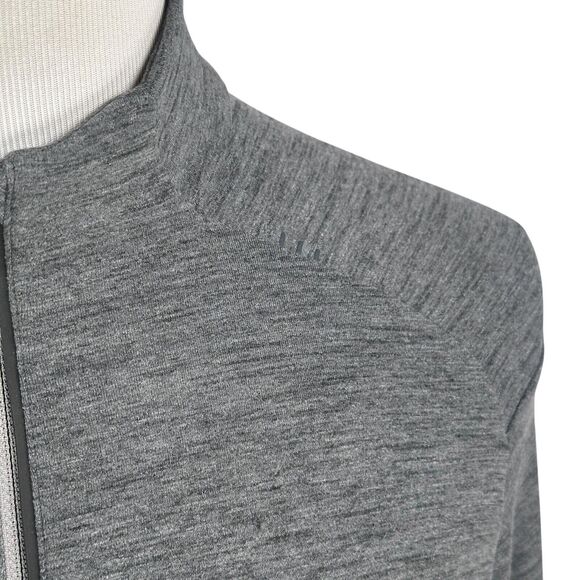 Lululemon Surge Warm Half Zip Top Men's Large Gray Long Sleeve Thumbholes Slim - Picture 3 of 9